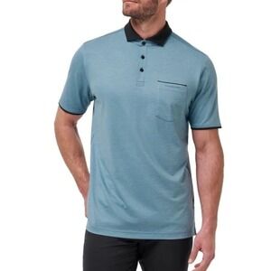 Travis Mathew Men's Featherweight Pocket Golf Polo Shirt Captains Blue Sz M NEW
